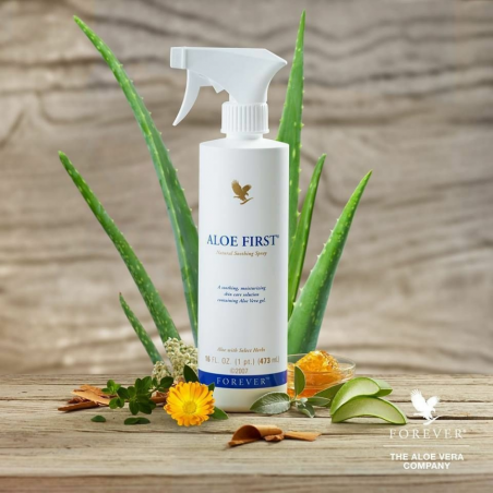 Forever Aloe First Spray™ - naturalny sok aloesowy z ekstraktami ziół do pielęgnacji skóry i włosów